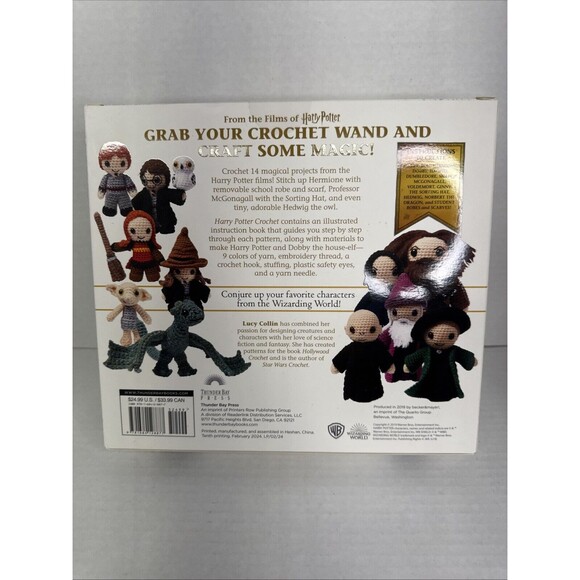 Harry Potter Crochet Kit with Harry's‎ Wand Crochet Hook, Yarn, Eyes, Etc NEW ! - Picture 3 of 7